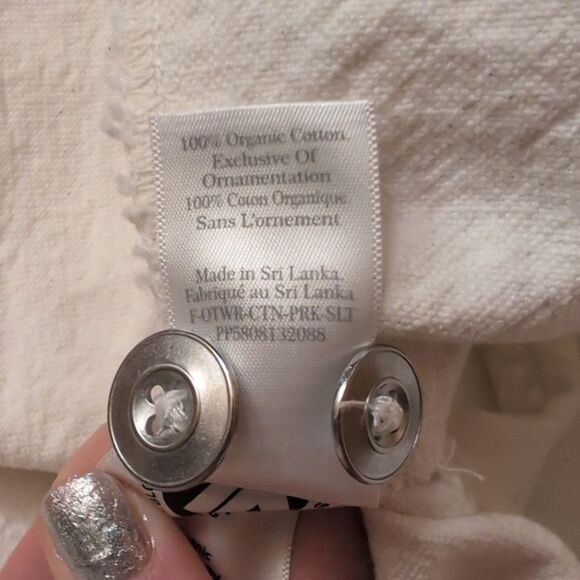 Everlane The Canvas Organic Cotton Parka Jacket Coat Bone White Size L - Picture 7 of 16